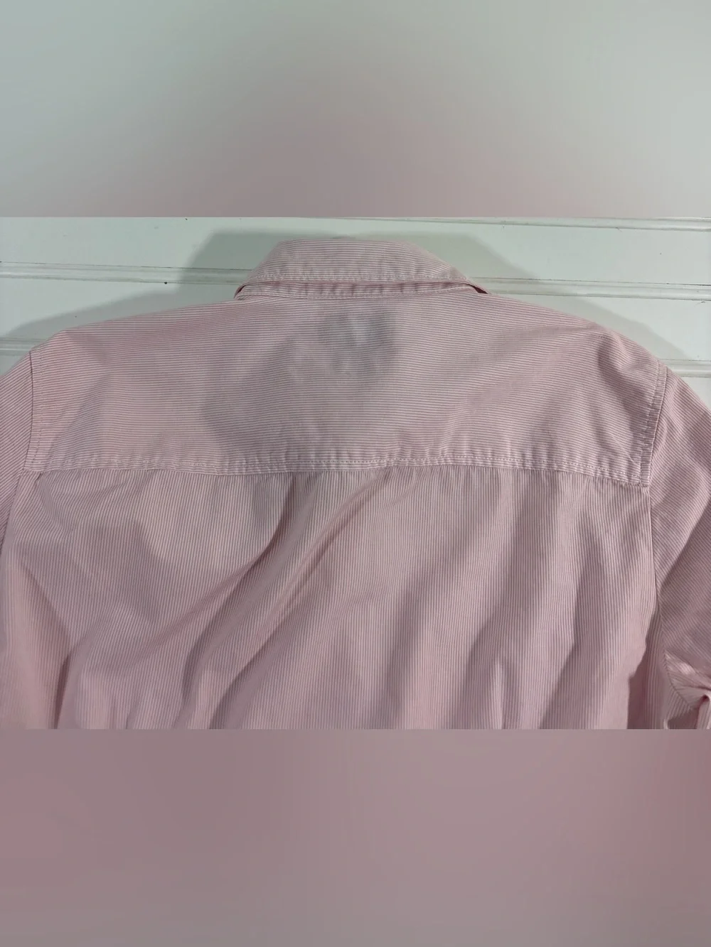 J Crew Haberdashery Shirt Button Up Women’s Size Small Striped Pink Coastal